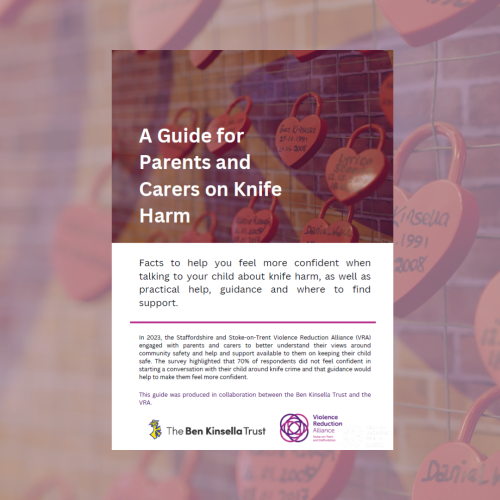 Guide for Parents and Carers on Knife Harm Graphic
